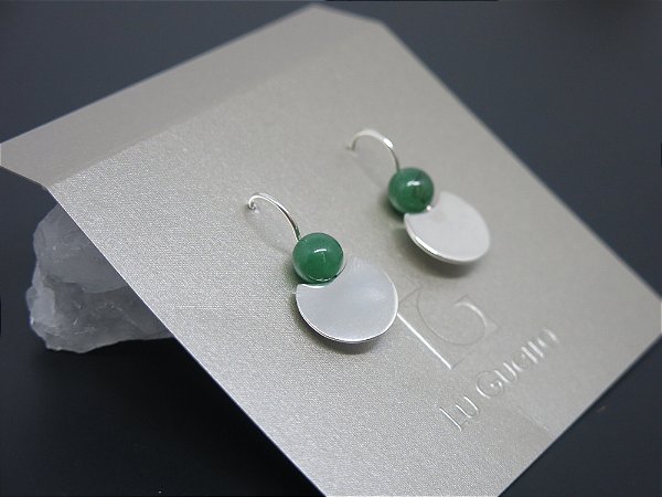 BRINCO LUAR BOLOTA QUARTZO VERDE