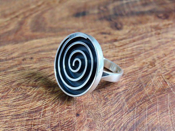 ANEL ESPIRAL G PRATA