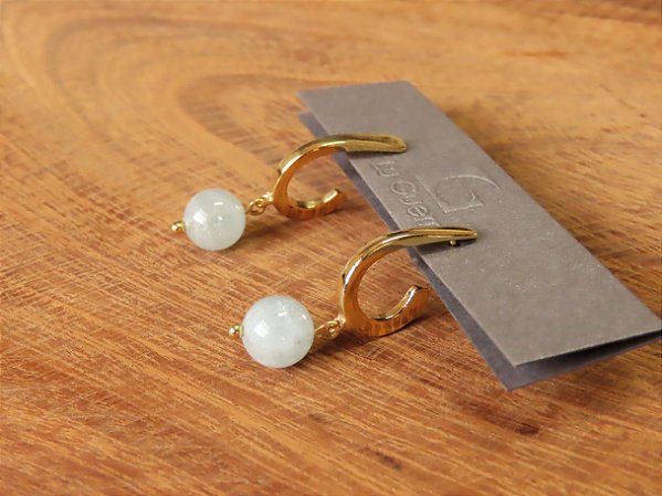 ARGOLA MINI JOY ÁGUA MARINHA EM VERMEIL