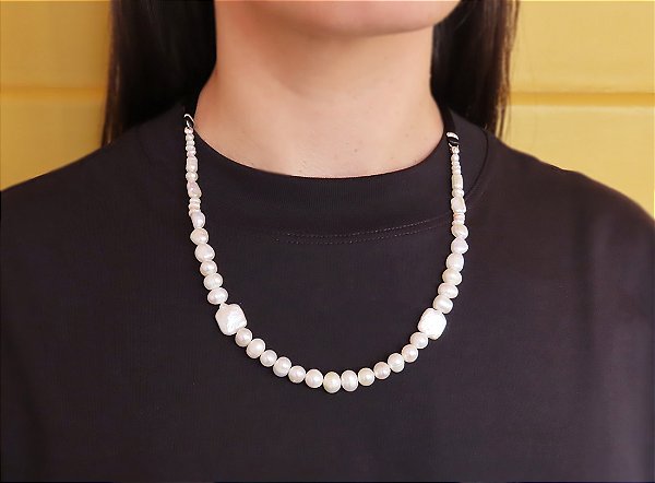 COLAR SEDA PÉROLA BIWA