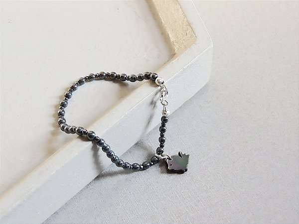 PULSEIRA HEMATITA COM PASSARINHO