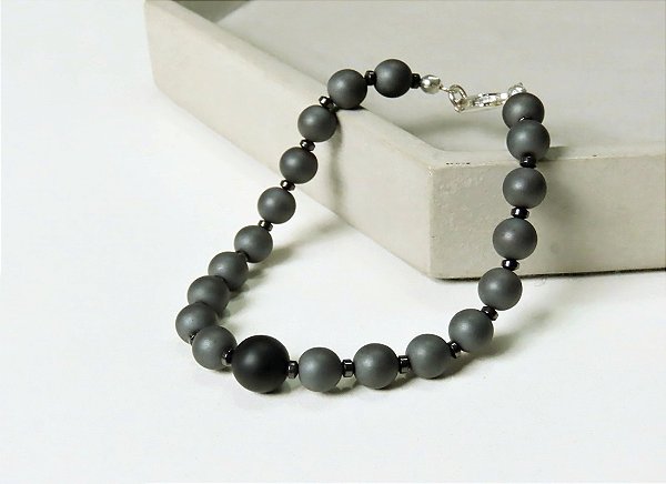 PULSEIRA UNISSEX HEMATITA FOSCA E LISA II