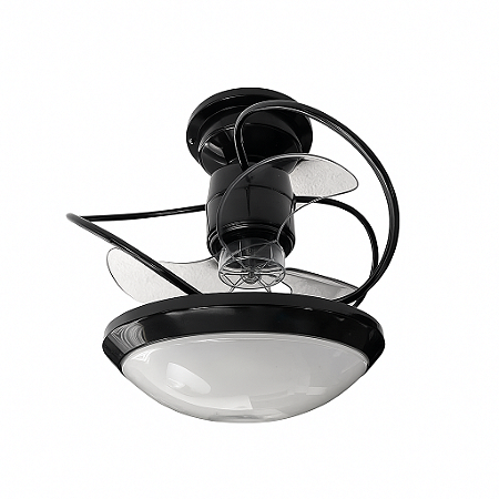 Ventilador de Teto Treviso Preto Bali Chave Parede Bivolt