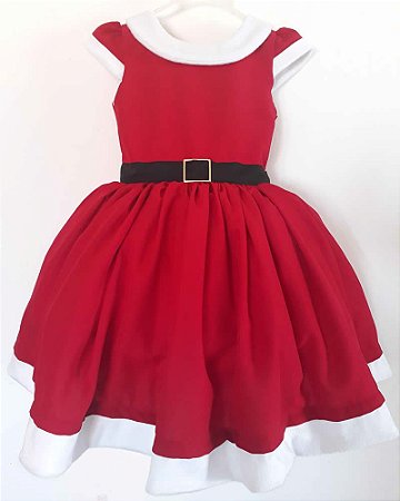 vestido vermelho infantil para o natal