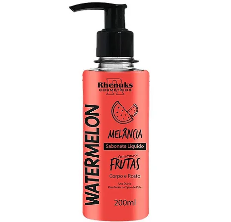 Sabonete Líquido Corpo e rosto - Melancia Rhenuks
