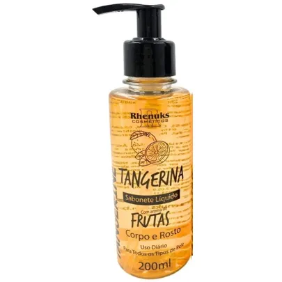 Sabonete Liquido corpo e  rosto Rhenuks Tangerina