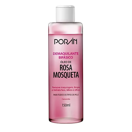 Demaquilante Bifásico Rosa Mosqueta- Poran