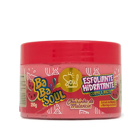 Esfoliante Hidratante para Corpo e Rosto Cheirinho de Melancia - Babasoul 250g