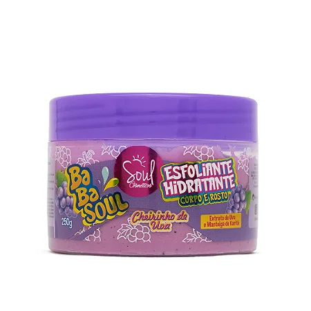 Esfoliante Hidratante para Corpo e Rosto Cheirinho de Uva - Babasoul 250g