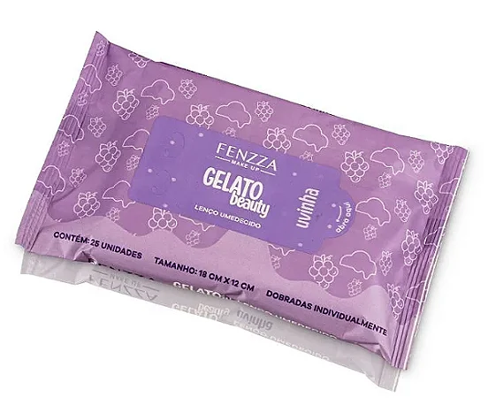 Lenço Umedecido Uvinha da Gelato Beauty