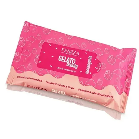 Lenço Umedecido Gelato Beauty Moranguete- Fenzza