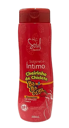 Sabonete Íntimo Cheirinho de Chiclete Babbasoul Morango