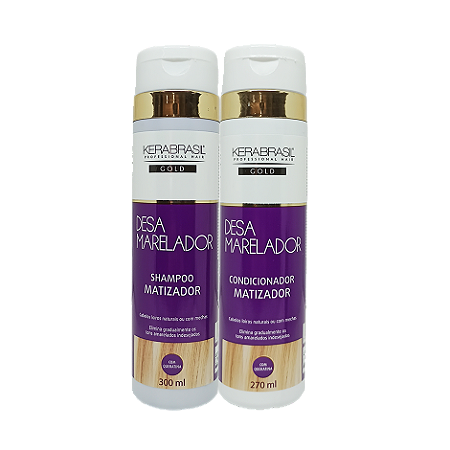 Kit de Shampoo e Condicionador Kerabrasil Desamarelador