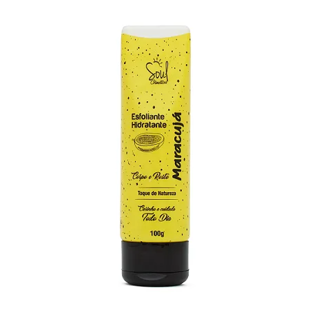 Hidratante Esfoliante para Corpo e Rosto Maracujá Soul Cosméticos 100g