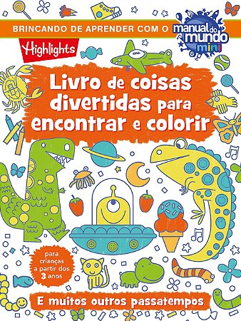 Livro de coisas divertidas para encontrar e colorir