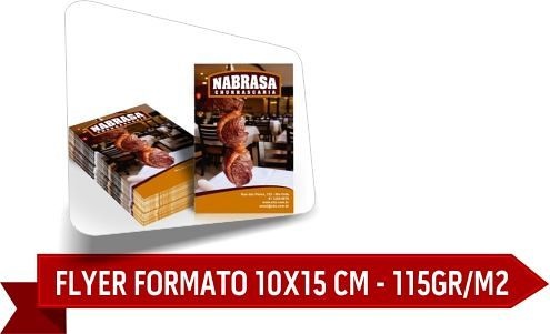 2500 - FLYER FORMATO 10X15 CM - 115GR/M2