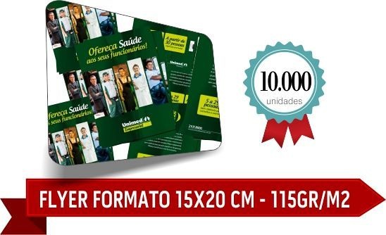 10.000 - FLYER FORMATO 15x20 CM - 115GR/M2