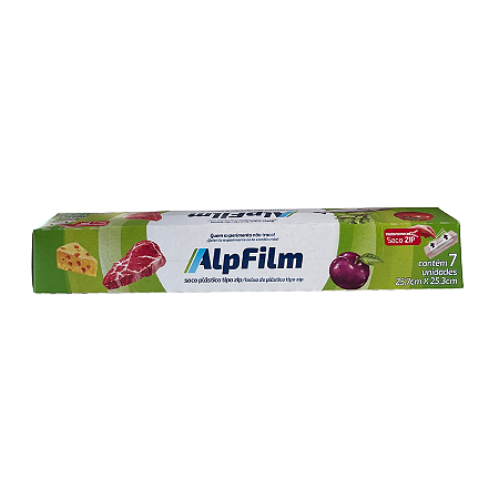 Alpfilm Zip Lock- 25,7cm x 25,3cm (07 Un. por embalagem) - 1un