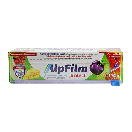 AlpFilm Protect Trilho - Plástico Filme Esticável Trilho - 300m x 28cm - Filme  PVC e PE. Alta qualidade, flexível e resistente.