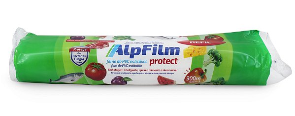 AlpFilm Protect Refil - Plástico Filme Esticável para Caixa Trilho Semiprofissional - 300m x 45cm