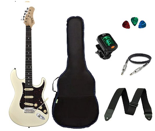 Kit Guitarra Tagima Stratocaster T635 Branca TT