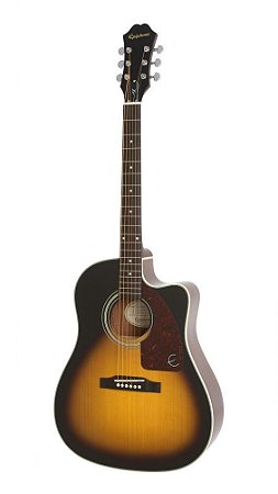 Violão Epiphone AJ-210CE Outfit Sunburst Acompanha Case