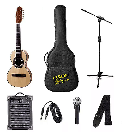 Kit Violeiro C/ Viola Rozini Rv151 At Caixa De Som E Mic