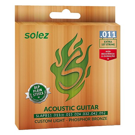 Encordoamento Solez Para Violão Aço .011 Slapb11