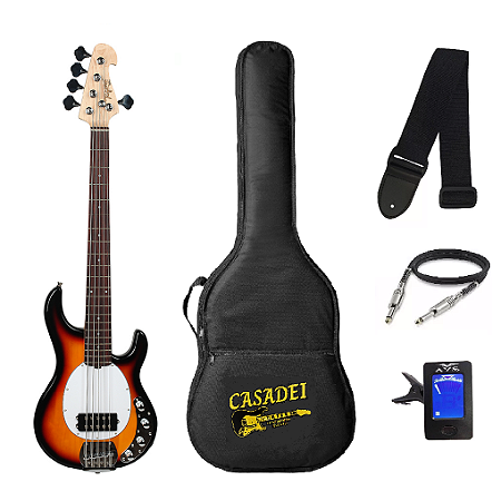 Kit Contra-baixo Classic Tbm5 5 Cordas + Acessórios Sunburst
