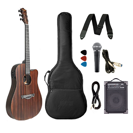 Kit Violão Aço Tagima San Francisco Gran Reserva + Caixa