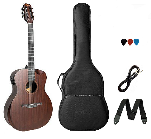 Kit Violão Nylon Elétrico Tagima Kentucky Gran Reserva