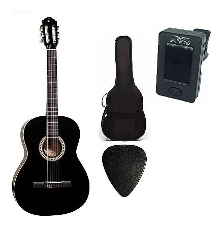 Kit Violão Giannini Acústico Start N-14 + Acessórios Preto