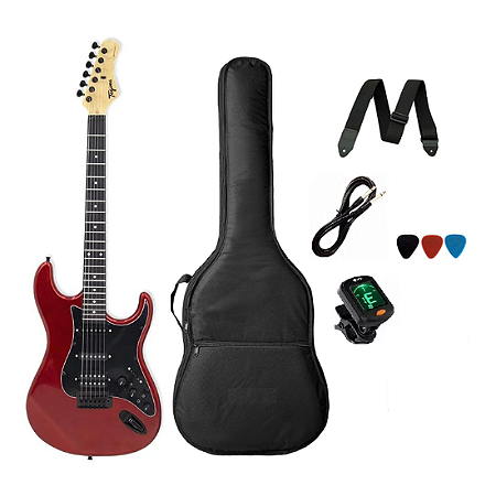 Kit Guitarra Strato Tagima SixSmart Candy Apple - Com Efeito