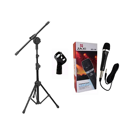 Kit Pedestal + Cachimbo + Microfone