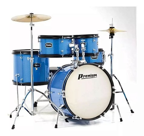 Bateria Acústica Infantil / Juvenil Premium Dx45 Azul
