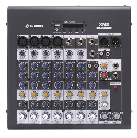 Mesa de Som Linha Starmix XMS XMS802R 8 CANAIS