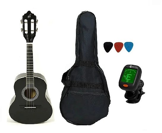 Kit Cavaco Acústico Giannini CS14 Preto + Acessórios