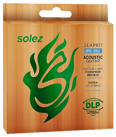 Encordoamento Violão Aço Solez SLAPB11 0.11 DLP Phosphor Bronze