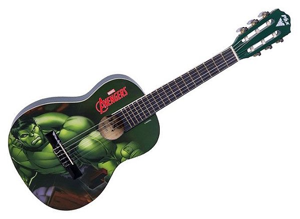 Violão Infantil Hulk linha Marvel PHX vim-h1 acompanha capa