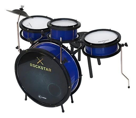 Bateria Infantil Luen Rock Kids Azul