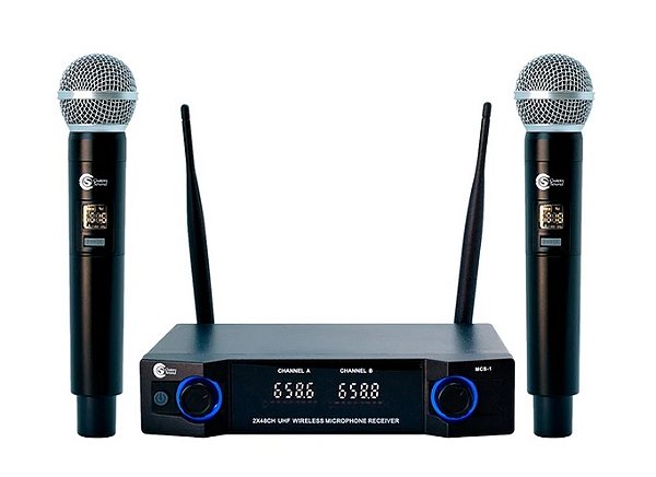 Microfone sem fio duplo Custom Sound CW40