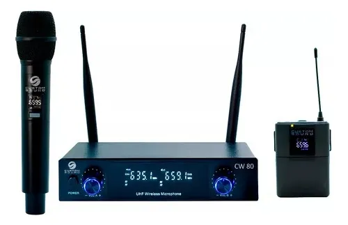 Microfone Custom Sound Mão e Headset