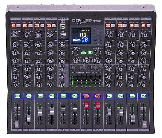 Mesa De Som Ll Audio Dmx8 8 Canais Compacta