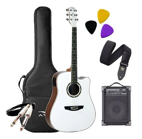 KIT Violão Eletroacústico Strinberg CD40C + Caixa Amplificada
