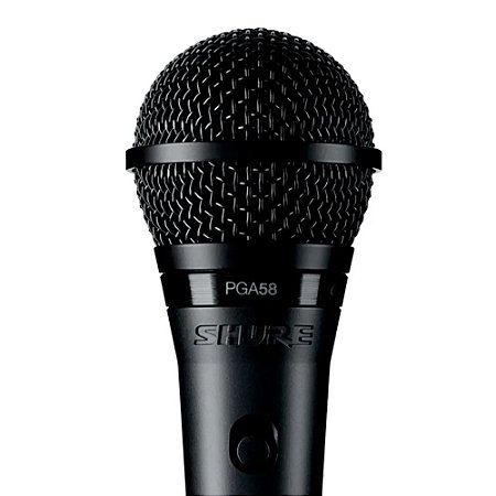 Microfone Shure PGA58 de mão Dinâmico Cardioide