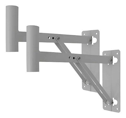 Kit 2 Suportes Parede P/ Caixa Acústica Visão Pca-p45 Branco