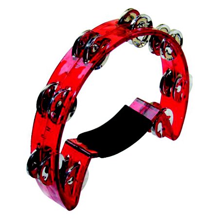 Pandeiro Meia Lua Torelli Cristal TP316 Vermelho