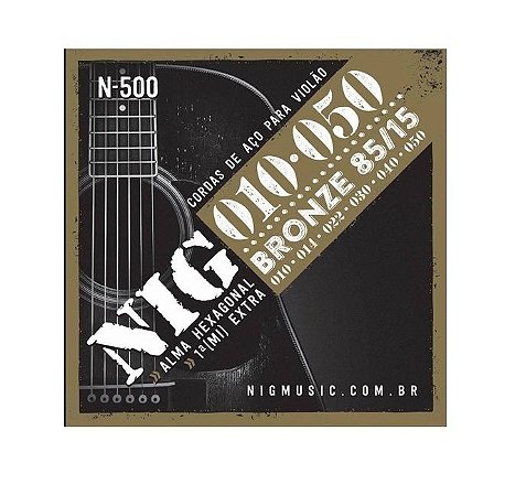 Encordoamento NIG Violão Aço N500 010