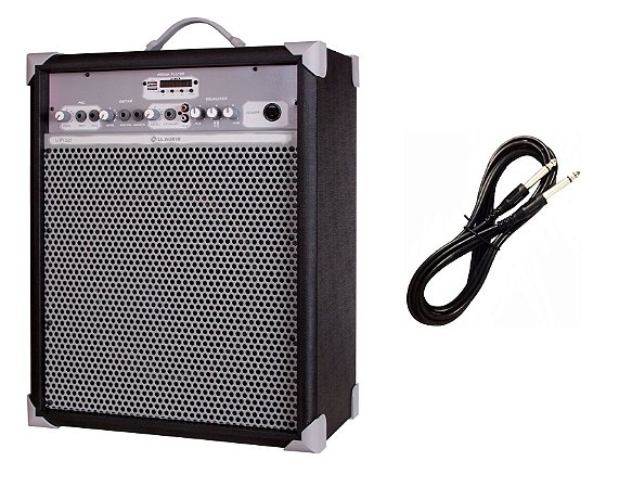 Caixa de Som Amplificada Multiuso UP!10 BLUETOOTH - Preta CABO P10 BRINDE