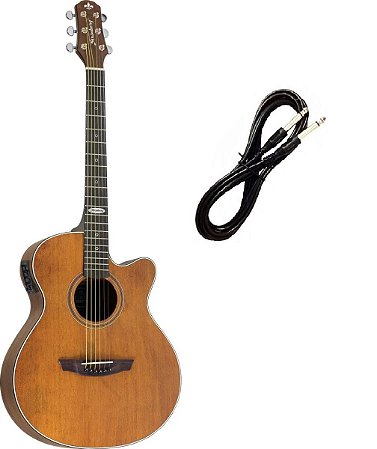 Violão Strinberg Sa200 Aço Elétrico Marrom SMS Cabo P10 Brinde